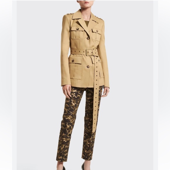 Michael Kors Collection~NWT~ Twill Silk-Lined~Military Jacket~Size 10~MSRP $1690 - Picture 3 of 13